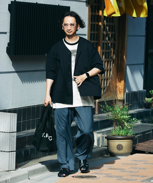 Russell Athletic（ラッセルアスレティック）の「吸水速乾 RUSSELL ATHLETIC 別注 Dri-Power(R) ベースボールシャツ（シャツ/ブラウス・メンズ・チャコールグレー/ライトブルー/ブラック・MEDIUM/LARGE）」の9枚目の写真