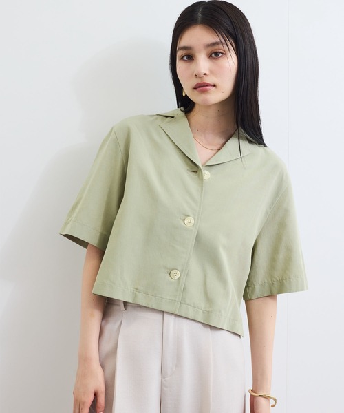 セール】開襟リネンライクシャツ（シャツ/ブラウス）｜VIS（ビス）の