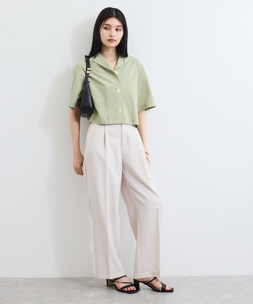 2073A 美品 ビアズリー オーバーサイズリネンシャツ 2way ワイド BEARDSLEY（ビアズリー）の「《ビアズリー》リネン オーバー