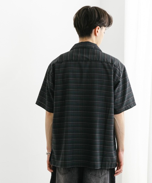 SENSE OF PLACE by URBAN RESEARCH（センスオブプレイスバイアーバンリサーチ）の「チェックオープンカラーショートスリーブシャツ（シャツ/ブラウス・メンズ・ベージュ/ブラック/ライトグレー・MEDIUM/LARGE）」の8枚目の写真