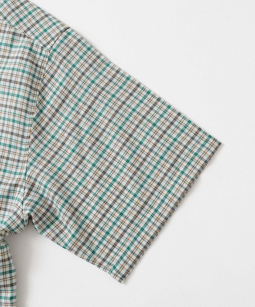 セール】チェックオープンカラーショートスリーブシャツ（シャツ