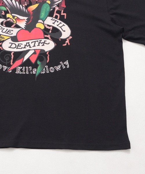 Ed Hardy(エドハーディー)の「『ED HARDY/エドハーディー』クルーネック イーグル半袖Tシャツ(Tシャツ/カットソー・メンズ・ブラック/ホワイト・L/M)」の15枚目の写真