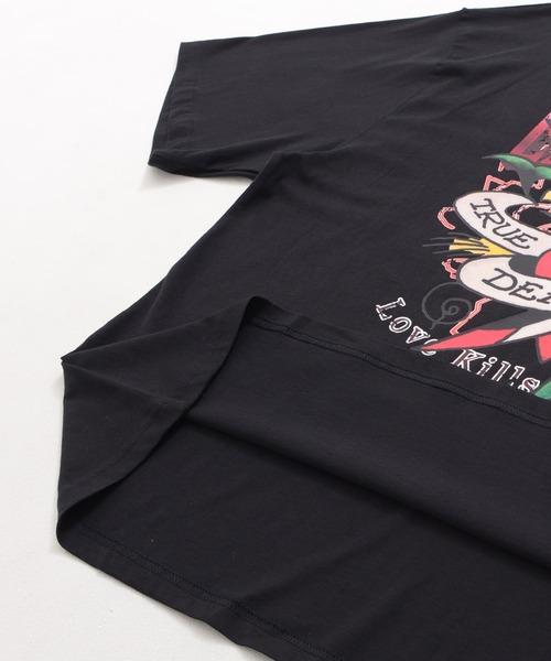 Ed Hardy(エドハーディー)の「『ED HARDY/エドハーディー』クルーネック イーグル半袖Tシャツ(Tシャツ/カットソー・メンズ・ブラック/ホワイト・L/M)」の16枚目の写真