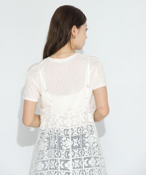 URBAN RESEARCH Sonny Label（アーバンリサーチサニーレーベル）の「シアースラブTシャツ（Tシャツ/カットソー・レディース・ブラック/オフホワイト/ピンク・FREE）」の6枚目の写真