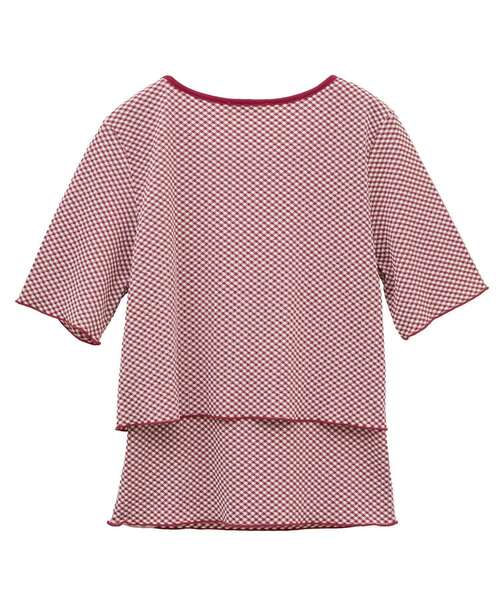 earth music&ecology（アースミュージックアンドエコロジー）の「SET2点ギンガムメロ－カーデ＋リボンタンク（Tシャツ/カットソー・レディース・ブラウン/レッド/ブラック・FREE）」の22枚目の写真