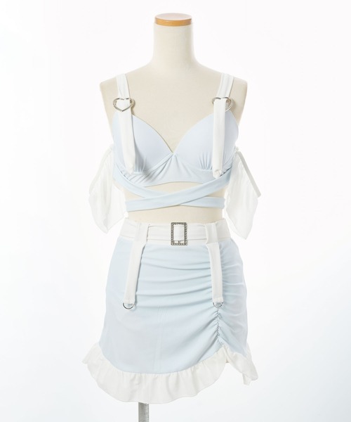 ハートバックルアシメシャーリング水着（水着）｜DearMyLove（ディア