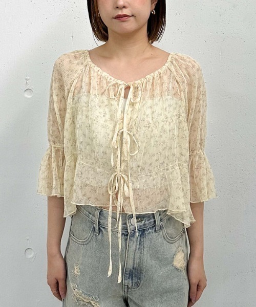 楊柳リボンブラウス ◇楊柳リボンボウブラウス（シャツ/ブラウス）｜NATURAL BEAUTY