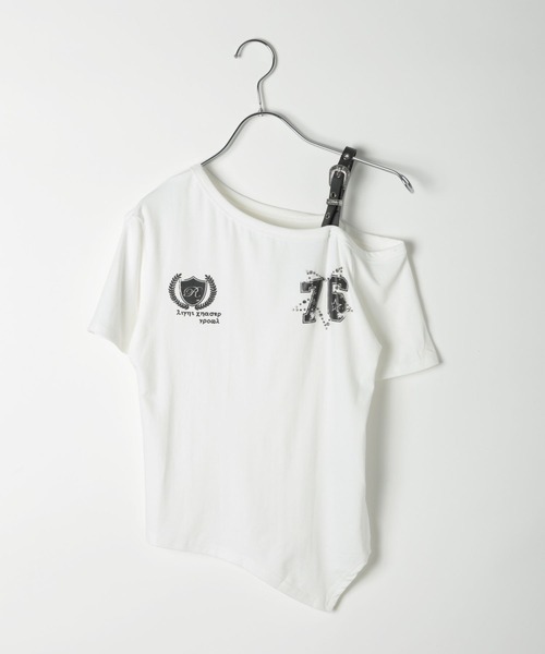 3.3 Field Trip (3.3フィールドトリップ)の「3.3 Field Trip/ロゴカタベルトT(Tシャツ/カットソー・レディース・ホワイト/ベージュ/チャコール・FREE)」の22枚目の写真