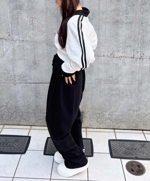 INGNI（イング）の「【WEB限定】イージースウェットパンツ（スウェットパンツ・レディース・ピンク/ブラック/オフホワイト/グレー・FREE）」の13枚目の写真