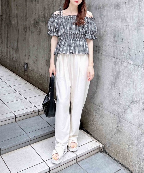 INGNI（イング）の「【WEB限定】イージースウェットパンツ（スウェットパンツ・レディース・ピンク/ブラック/オフホワイト/グレー・FREE）」の19枚目の写真