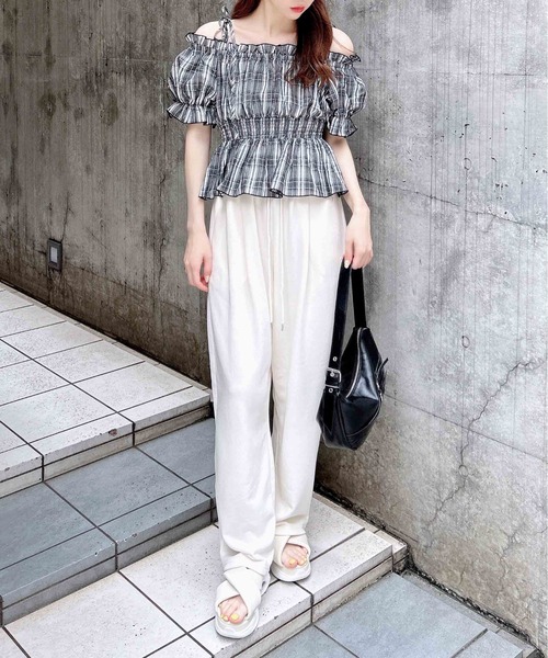 INGNI（イング）の「【WEB限定】イージースウェットパンツ（スウェットパンツ・レディース・ピンク/ブラック/オフホワイト/グレー・FREE）」の18枚目の写真