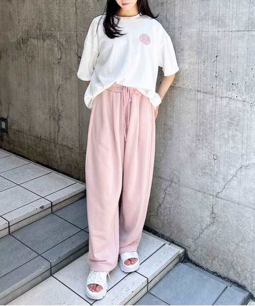 INGNI（イング）の「【WEB限定】イージースウェットパンツ（スウェットパンツ・レディース・ピンク/ブラック/オフホワイト/グレー・FREE）」の6枚目の写真