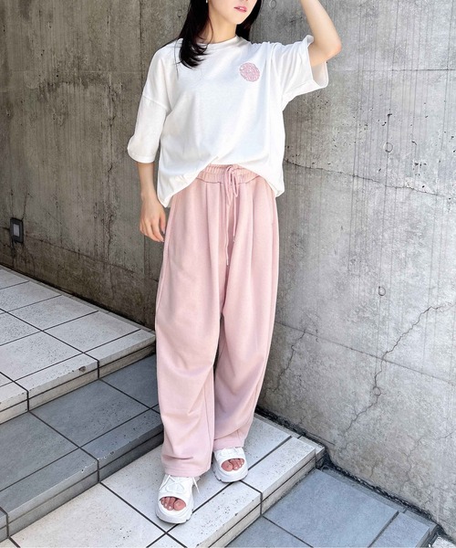 新品　即完売　life is war スウェットパンツ　M Kira logo docking sweat pants（スウェットパンツ