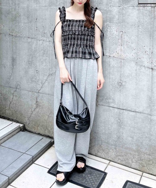 INGNI（イング）の「【WEB限定】イージースウェットパンツ（スウェットパンツ・レディース・ピンク/ブラック/オフホワイト/グレー・FREE）」の10枚目の写真