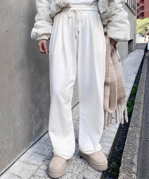 INGNI(イング)の「【WEB限定】イージースウェットパンツ(スウェットパンツ・レディース・ピンク/ブラック/オフホワイト/グレー・FREE)」の12枚目の写真
