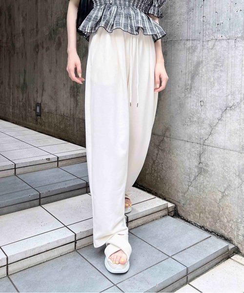 INGNI(イング)の「【WEB限定】イージースウェットパンツ(スウェットパンツ・レディース・ピンク/ブラック/オフホワイト/グレー・FREE)」の11枚目の写真