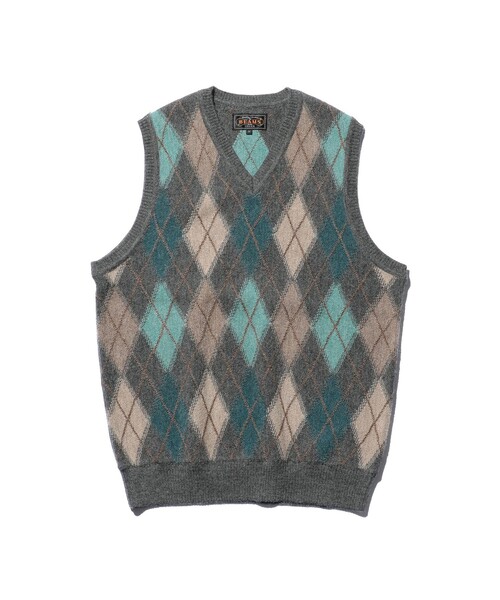 BEAMS PLUS(ビームスプラス)の「アーガイル パターン アルパカ ニットベスト(ベスト・メンズ・グレー/ブラック・XL/L/M/S)」の6枚目の写真