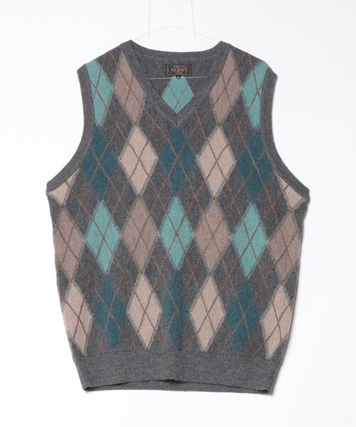 BEAMS PLUS(ビームスプラス)の「アーガイル パターン アルパカ ニットベスト(ベスト・メンズ・グレー/ブラック・XL/L/M/S)」の3枚目の写真