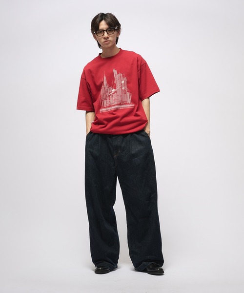 セール】Geometric Skyline Drawcord T-Shirt / ジオメトリック セール】Geometric Skyline Drawcord T-Shirt / ジオメトリック