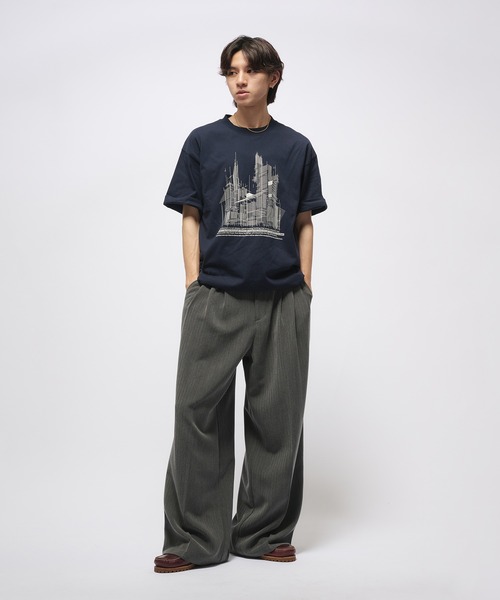セール】Geometric Skyline Drawcord T-Shirt / ジオメトリック
