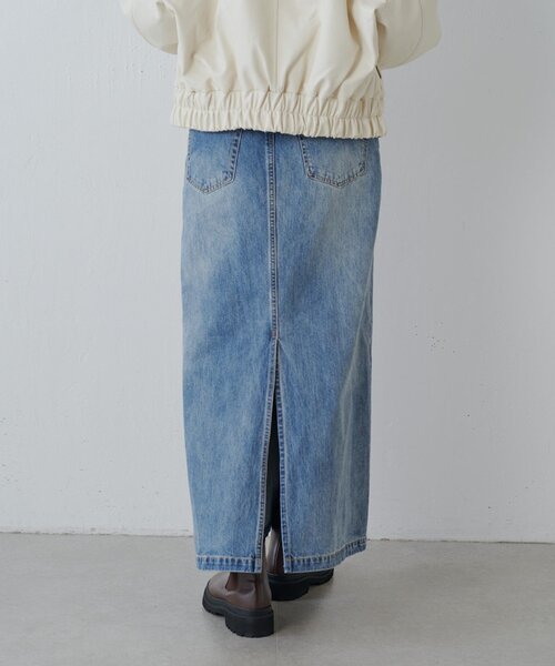 Lui's（ルイス）の「デニムウエストベルトロングスカート（デニムスカート・レディース・ブルー/インディゴブルー・38/36）」の12枚目の写真