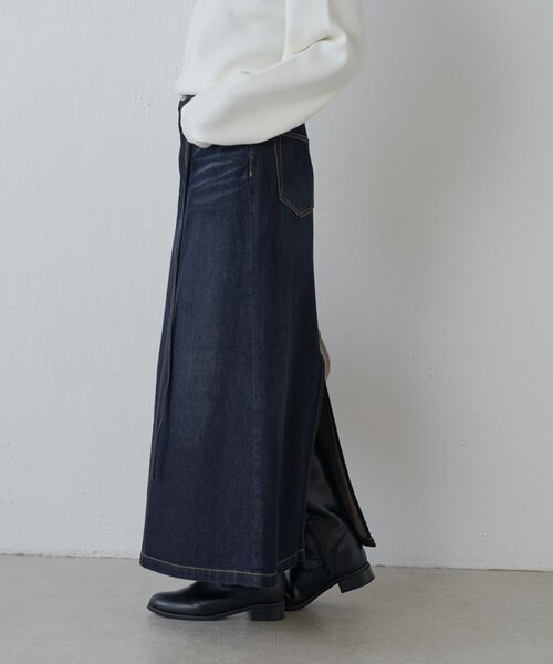 Lui's（ルイス）の「デニムウエストベルトロングスカート（デニムスカート・レディース・ブルー/インディゴブルー・38/36）」の19枚目の写真