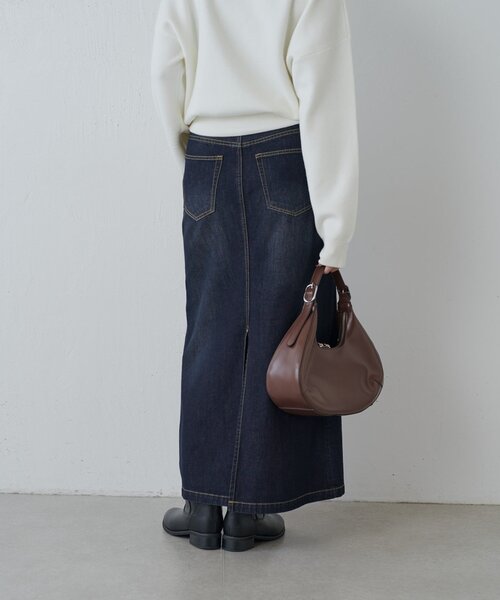 Lui's（ルイス）の「デニムウエストベルトロングスカート（デニムスカート・レディース・ブルー/インディゴブルー・38/36）」の20枚目の写真