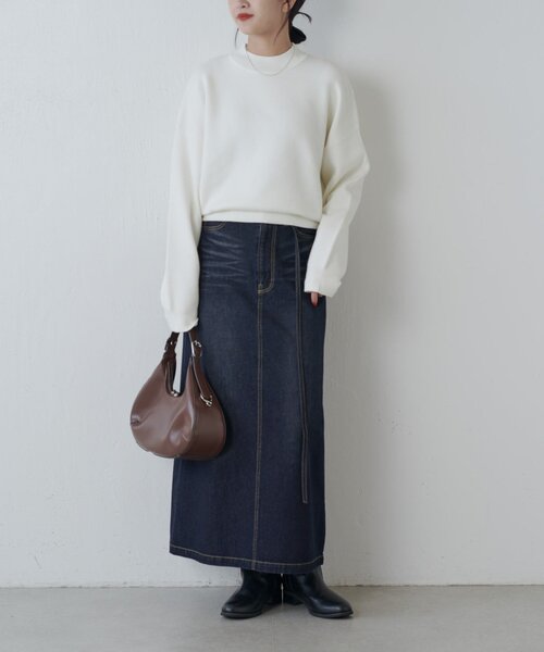 Lui's（ルイス）の「デニムウエストベルトロングスカート（デニムスカート・レディース・ブルー/インディゴブルー・38/36）」の21枚目の写真