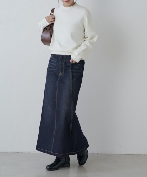 Lui's（ルイス）の「デニムウエストベルトロングスカート（デニムスカート・レディース・ブルー/インディゴブルー・38/36）」の22枚目の写真