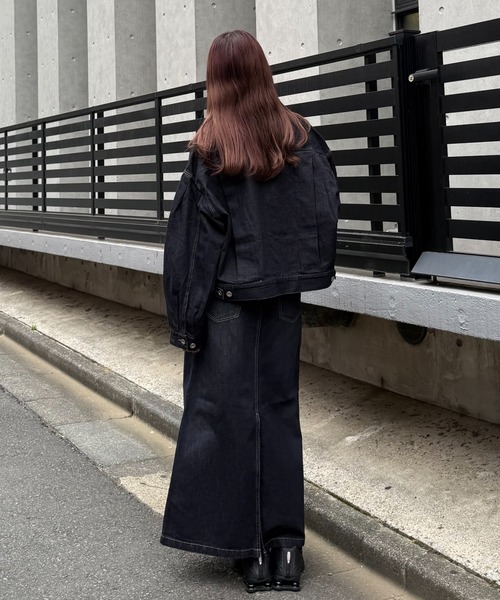 Lui's（ルイス）の「デニムウエストベルトロングスカート（デニムスカート・レディース・ブルー/インディゴブルー・38/36）」の6枚目の写真