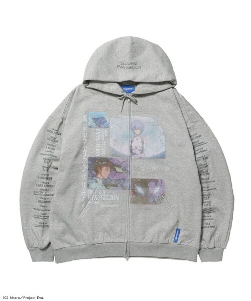 SEQUENZ(シークエンズ)の「【新世紀エヴァンゲリオン×SEQUENZ】EVA BEST SCENE ZIP PK / オーバーサイズ ビッグシルエット ジップパーカー 刺繍 プリント フーディ 裏起毛 ユニセックス(パーカー・メンズ・ブラック/グレー/グリーン系その他5・MEDIUM/LARGE)」の2枚目の写真