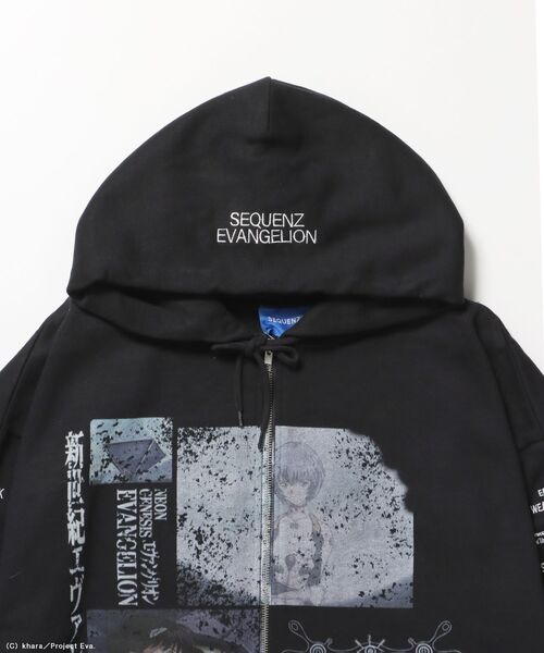 SEQUENZ(シークエンズ)の「【新世紀エヴァンゲリオン×SEQUENZ】EVA BEST SCENE ZIP PK / オーバーサイズ ビッグシルエット ジップパーカー 刺繍 プリント フーディ 裏起毛 ユニセックス(パーカー・メンズ・ブラック/グレー/グリーン系その他5・MEDIUM/LARGE)」の9枚目の写真