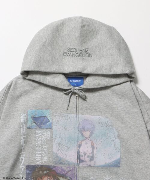 SEQUENZ(シークエンズ)の「【新世紀エヴァンゲリオン×SEQUENZ】EVA BEST SCENE ZIP PK / オーバーサイズ ビッグシルエット ジップパーカー 刺繍 プリント フーディ 裏起毛 ユニセックス(パーカー・メンズ・ブラック/グレー/グリーン系その他5・MEDIUM/LARGE)」の15枚目の写真