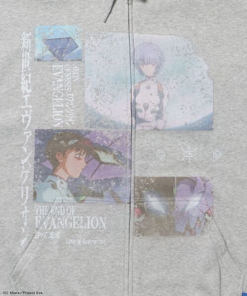 SEQUENZ(シークエンズ)の「【新世紀エヴァンゲリオン×SEQUENZ】EVA BEST SCENE ZIP PK / オーバーサイズ ビッグシルエット ジップパーカー 刺繍 プリント フーディ 裏起毛 ユニセックス(パーカー・メンズ・ブラック/グレー/グリーン系その他5・MEDIUM/LARGE)」の13枚目の写真