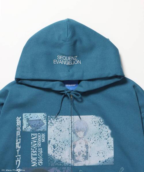 SEQUENZ(シークエンズ)の「【新世紀エヴァンゲリオン×SEQUENZ】EVA BEST SCENE ZIP PK / オーバーサイズ ビッグシルエット ジップパーカー 刺繍 プリント フーディ 裏起毛 ユニセックス(パーカー・メンズ・ブラック/グレー/グリーン系その他5・MEDIUM/LARGE)」の7枚目の写真