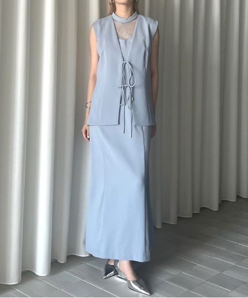 Ameri ワンピース　ドレス Ameri（アメリ）の「LACE TOP SET FASCINATION DRESS