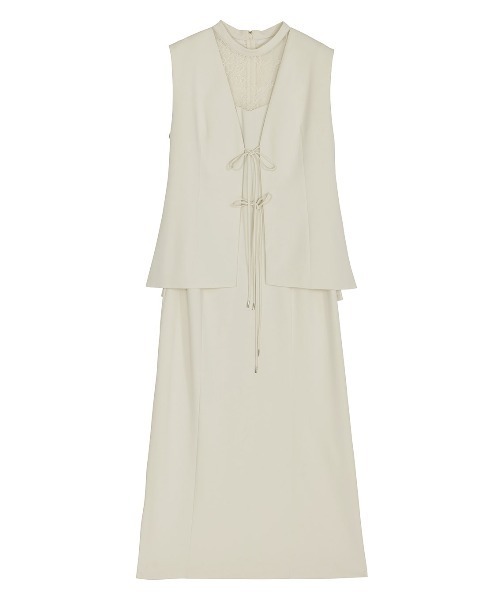 Ameri ワンピース　ドレス Ameri（アメリ）の「【AMERI/アメリ】FLORA EMBROIDERY MESH