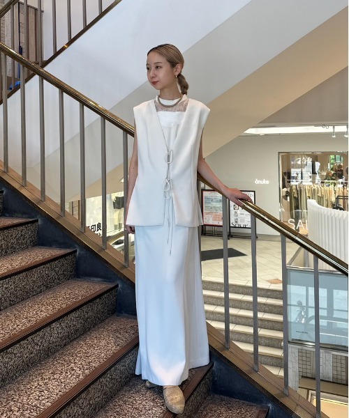 ワンピース AMERI bkd501 CORD VEST SET MERMAID DRESS（ワンピース）｜Ameri（アメリ）の