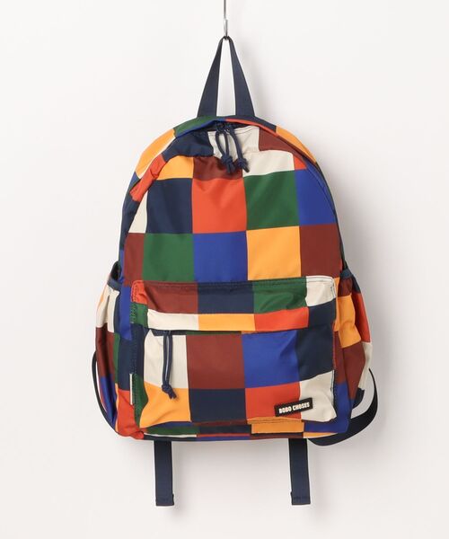 BOBO CHOSES(ボボショーズ)の「Multicolor Tiles school bag(バックパック/リュック・キッズ・マルチ・ONE SIZE)」の1枚目の写真