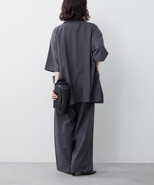 Remind me and forever（リマインドミーアンドフォーエバー）の「【上下SET】BIGテーラーWジャケット+ワイドパンツ（テーラードジャケット・レディース・グレー/ブラウン/チャコールグレー/ベージュ・FREE）」の11枚目の写真