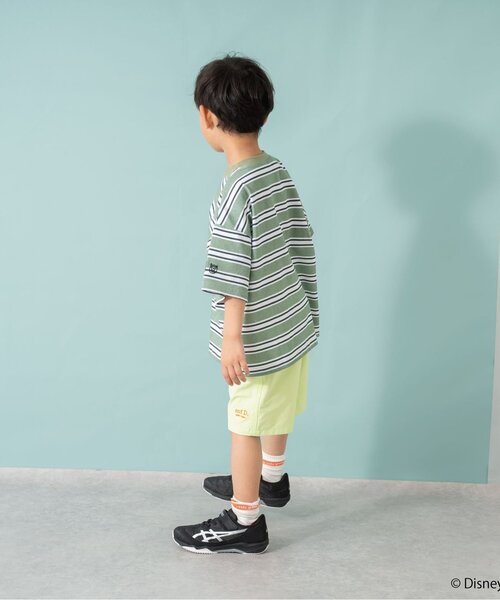 and D. petit main（アンドディープティマイン）の「【モンスターズ・インク】マルチボーダービッグ半T（Tシャツ/カットソー・キッズ・グリーン/ネイビー・100cm/110cm/120cm/130cm/140cm/150cm/90cm）」の9枚目の写真