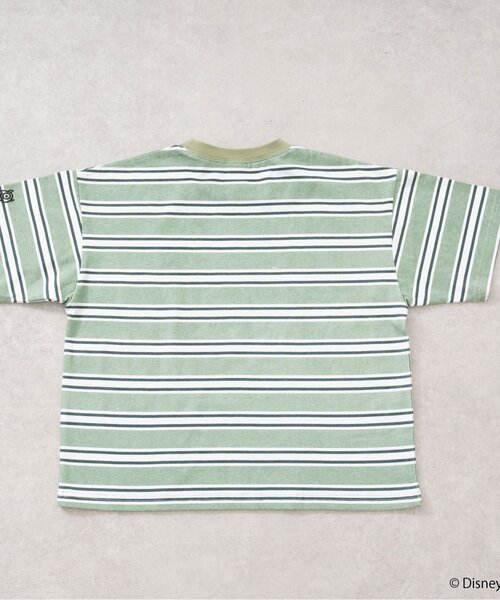 and D. petit main（アンドディープティマイン）の「【モンスターズ・インク】マルチボーダービッグ半T（Tシャツ/カットソー・キッズ・グリーン/ネイビー・100cm/110cm/120cm/130cm/140cm/150cm/90cm）」の13枚目の写真