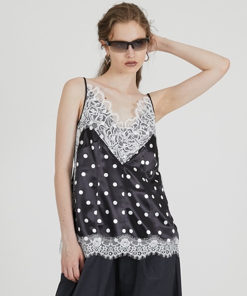 PRANK PROJECT(プランクプロジェクト)の「レースキャミ / Lace Camisole(キャミソール・レディース・ブラック/マルチ/ホワイト・FREE)」の22枚目の写真