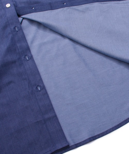 Arnold Palmer（アーノルドパーマー）の「裏ワザデニム イージーケア シャツワンピース（シャツワンピース・レディース・インディゴブルー/ライトブルー・S/L/M）」の15枚目の写真