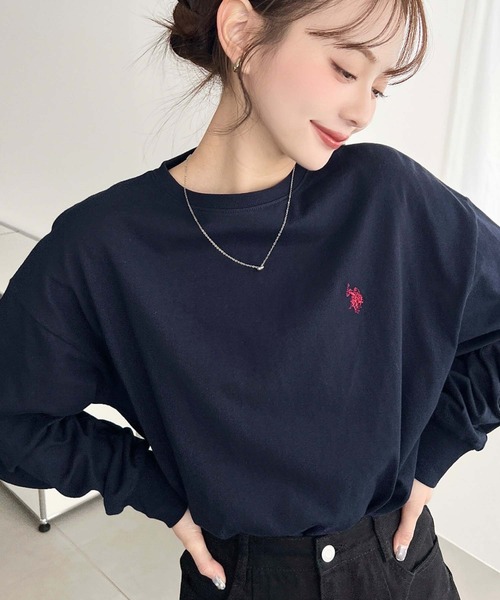 セール】U.S.POLO ASSN.ワンポイント刺繍ロンT（Tシャツ/カットソー