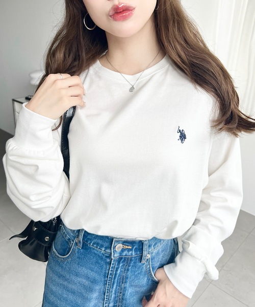 セール】U.S.POLO ASSN.ワンポイント刺繍ロンT（Tシャツ/カットソー 