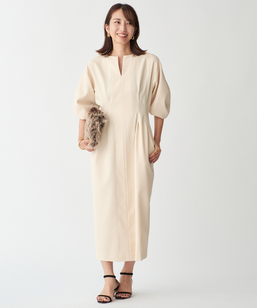 追加2》P/Ryツイルウエストシェイプワンピース（ワンピース）｜VERMEIL