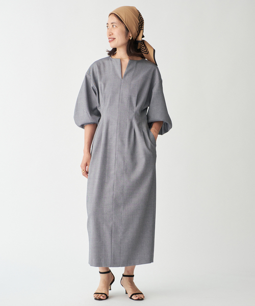 追加2》P/Ryツイルウエストシェイプワンピース（ワンピース）｜VERMEIL