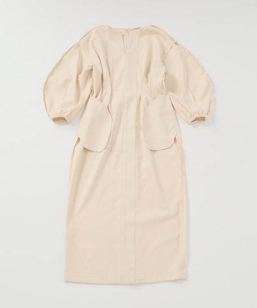 VERMEIL par iena（ヴェルメイユパーイエナ）の「《追加2》P/Ryツイルウエストシェイプワンピース（ワンピース・レディース・ネイビー/マルチ/アイボリー・38/36/40）」の18枚目の写真