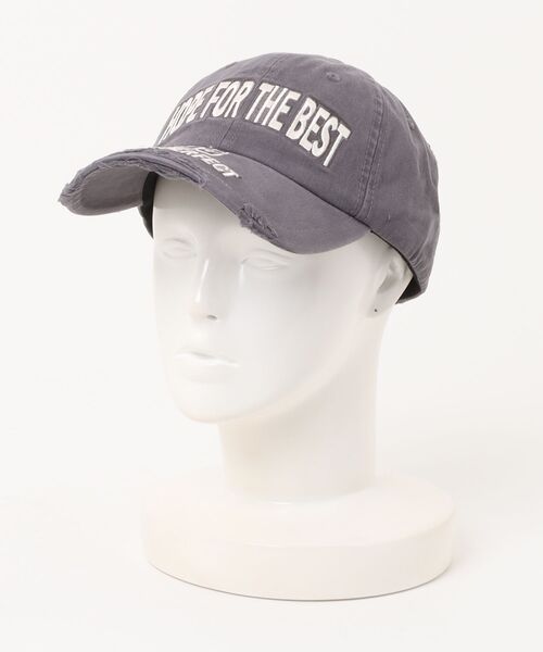 SPINNS(スピンズ)の「ダメージ加工コットンキャップ/ロゴ(キャップ・メンズ・グレー/ブラック・ONESIZE)」の10枚目の写真